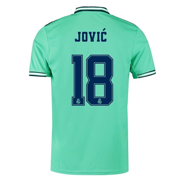 Camiseta Real Madrid NO.18 Jovic 3ª Kit 2019 2020 Verde